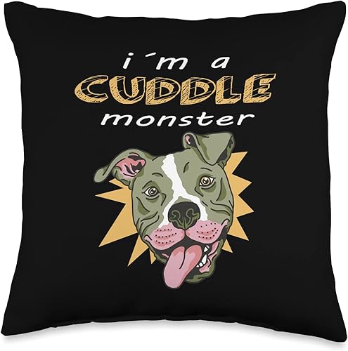American Bully Love Dog Owner I Love My Dog, American Bully and Pitbull - Almohada de 16 x 16 pulgadas, multicolor