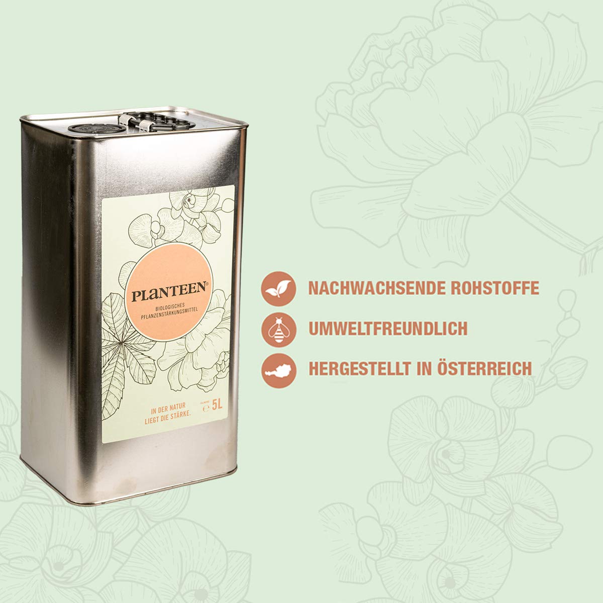 100% biologisches Pflanzenstärkungsmittel, schützt natürlich vor Schädlingen, direkte oder indirekte Anwendung, Kräftigung & Stärkung schädlingsanfälliger Pflanzen, Dünger-Alternative, 5L