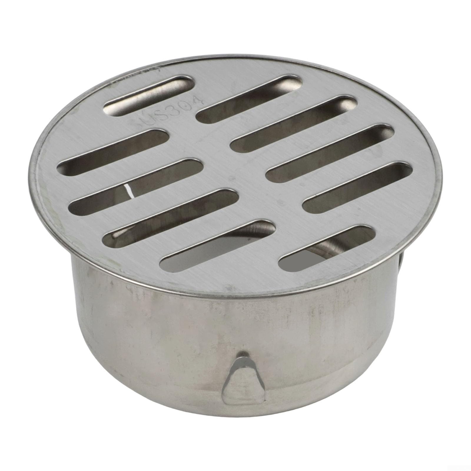 Floor Drain Cover, 304 Stainless Steel Round Thicken Grate Drainage for Roof Patio Bathroom Flat Design 100mm Diameter Rust Resistant(75mm)