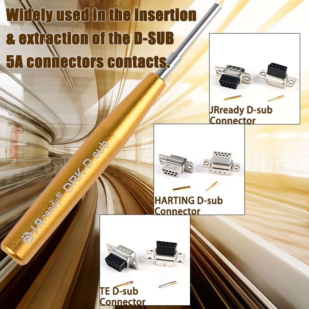 JRready DRK-D SUB+JRconDRK12C56-01 Pin Removal Tools for TE/AMP/Hating Heavy Duty 56pcs Pin Removal Tools Kit Extractor Depinning Tool for Molex AMP Deutsch Metri-Pack