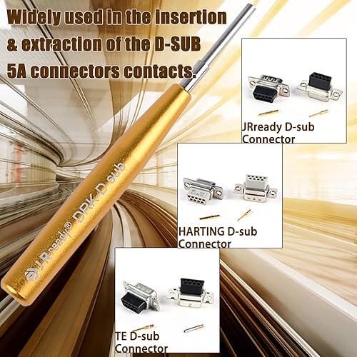 Miniatura 4 de Herramienta de extracción de pines de conector D SUB, herramienta de extracción de inserción de pines JRready DRK-D SUB para TEAMPHarting Heavy Duty