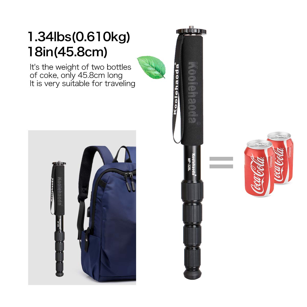 Neewer® - Geüpgrade 80.5 Carbon Fiber Camera Statief Monopod met Telescopische 2