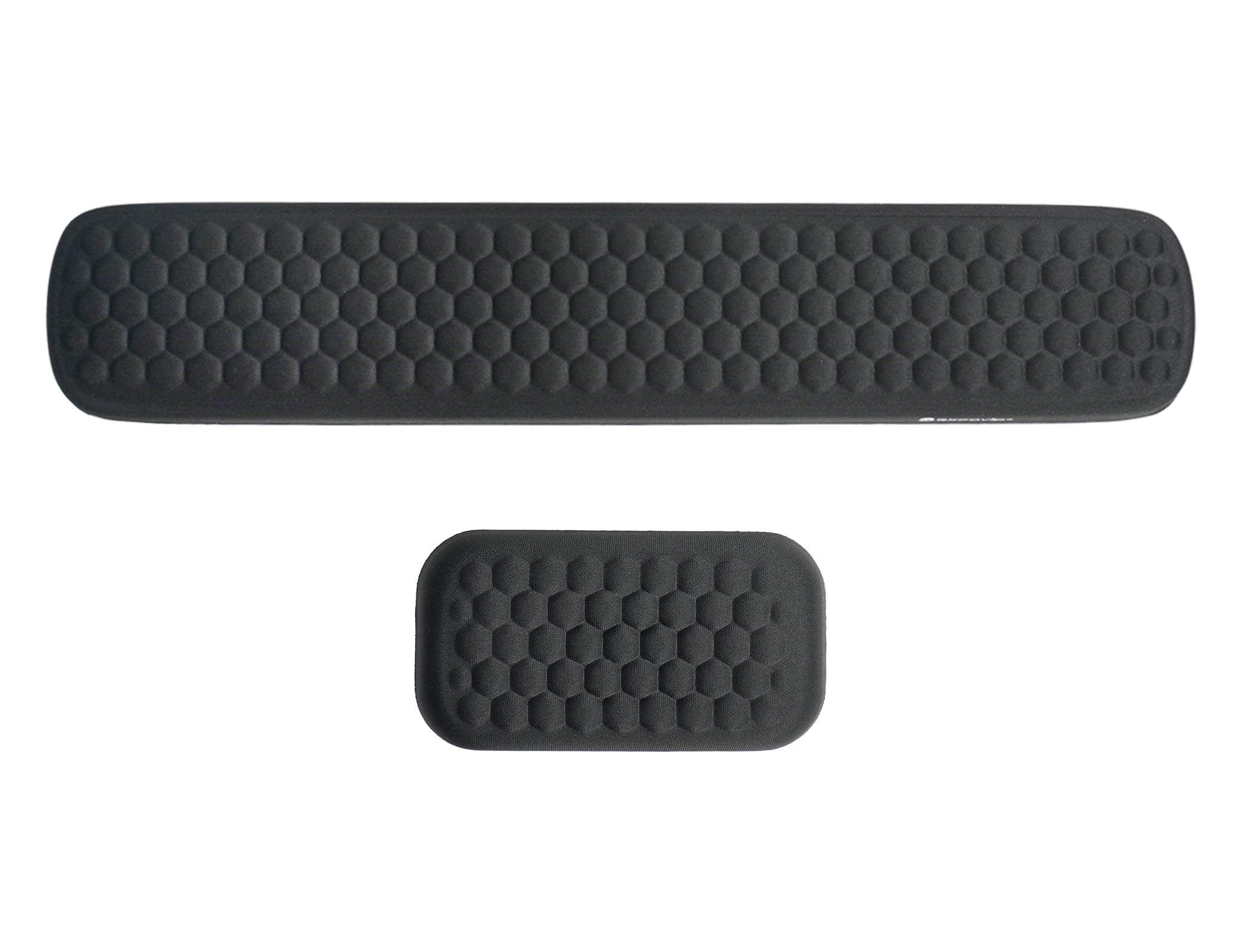 excovip Ergonomic Wrist Rest for Keyboard and Mouse, Soft Memory Foam Keyboard Wrist Rest Set with Non-Slip Silicone Base, Easy Typing, Pain Relief, Comfort for Office, Work, Gaming (Black)