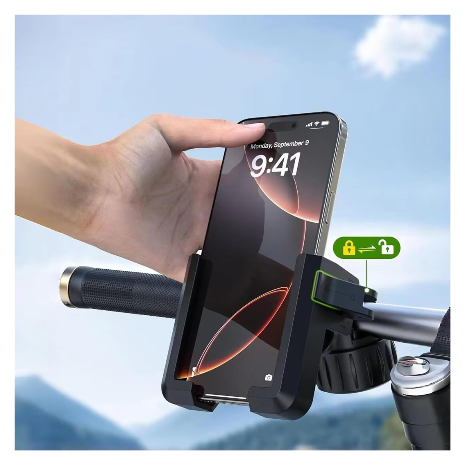 Staffa Navigazione GPS Supporto Per Telefono Bici E Moto Con Smorzatore Vibrazioni Universale Cellulare Regolabile Manubrio Supporto Gps Moto