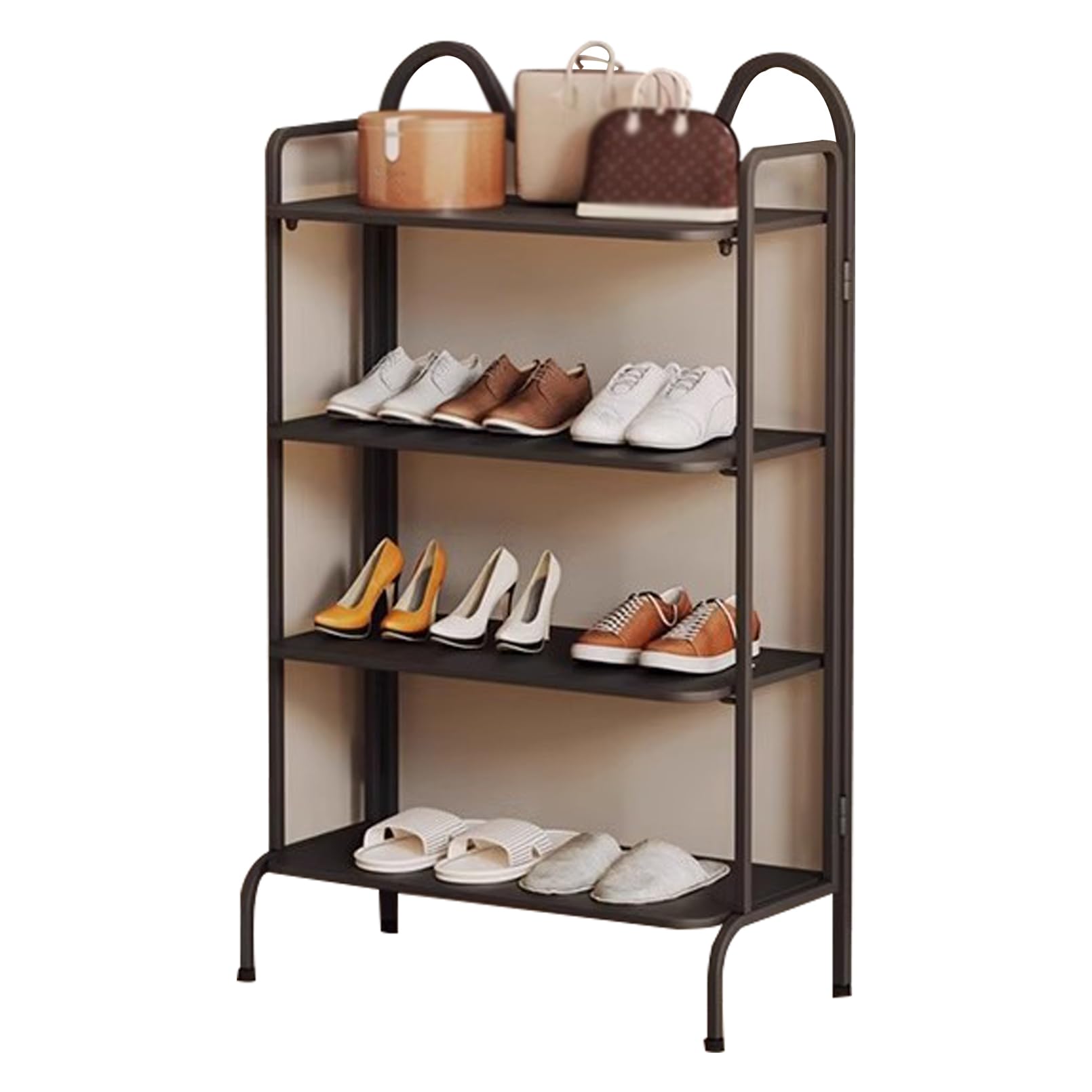 Étagère à chaussures en métal de style moderne pour entrée élégante