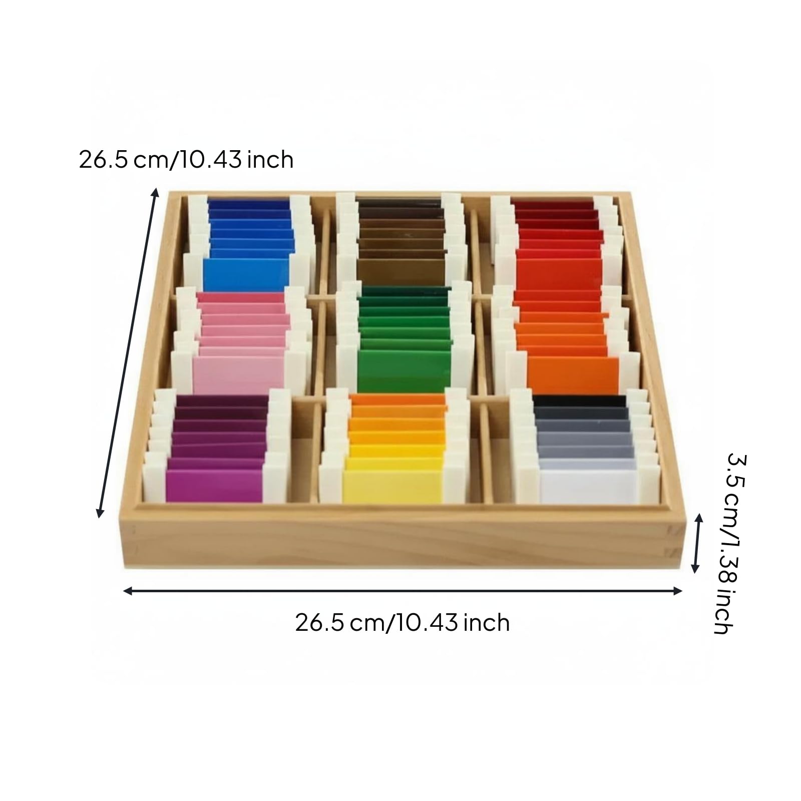 Qianly Früherziehungs-Farbtafeln herausnehmbar Holz-Farbtafeln PVC Früherziehungs- Steckspiel für Kinder