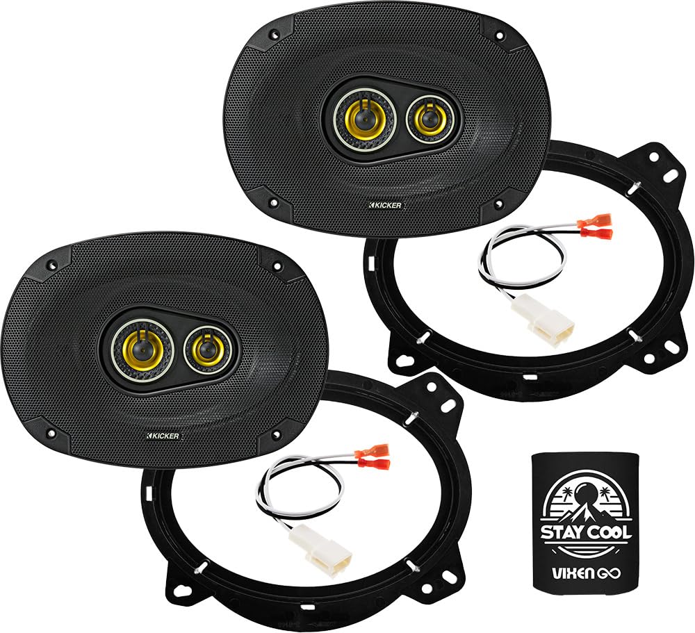 KICKER Speakers 6X9 inch for Subaru Crosstrek 2018-2024 Upgrade Kit - Pair of CS Series with Adapters and Harness, Car Audio Front Door Speaker