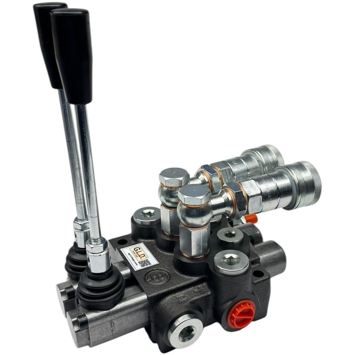 Distributeur oléodynamique pour tracteur 2 leviers simple effet 3/8" 45 litres 300 bar complet avec raccords rapides