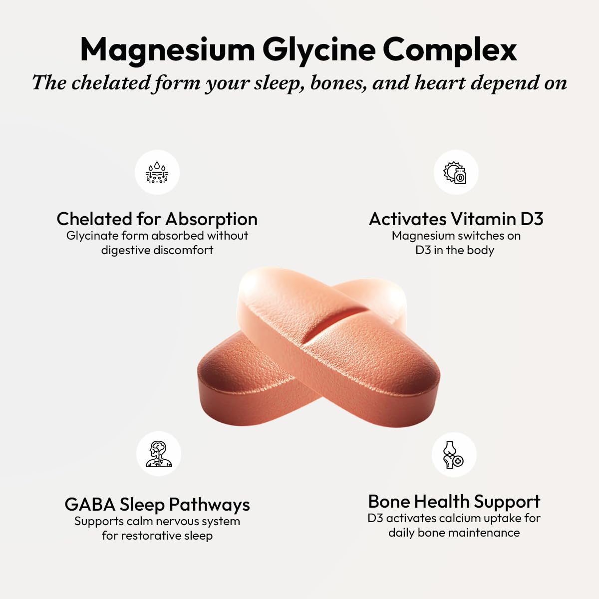 AIWO AMg-D3 Magnesium Glycinate 250 mg + Vitamin D3 600 IU Tablets | Supports Brain, Muscle, Bone & Overall Wellness | Vegetarian Supplement for Men & Women | Daily Use Formula | 30 Tablets — Amazon image 7