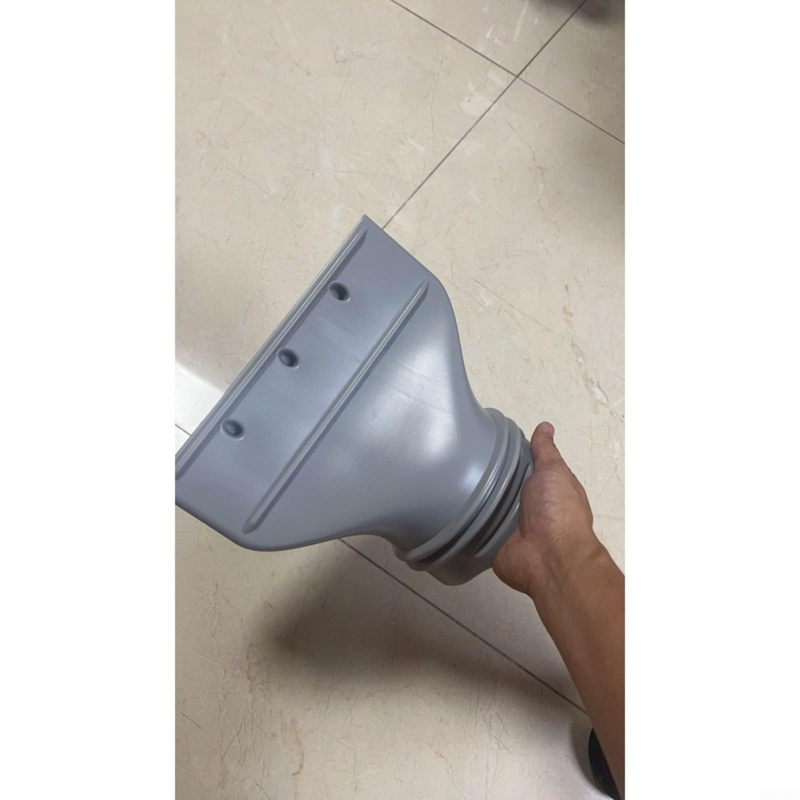 Klimaanlage Schlauchadapter Flach für Abluftrohr Anschluss Tür Belüftung Kunststoff Grau Passend für 13cm und 15cm Innendurchmesser Mobiler Kühler Fenster Montage Kit Wasserdicht Energieeffi
