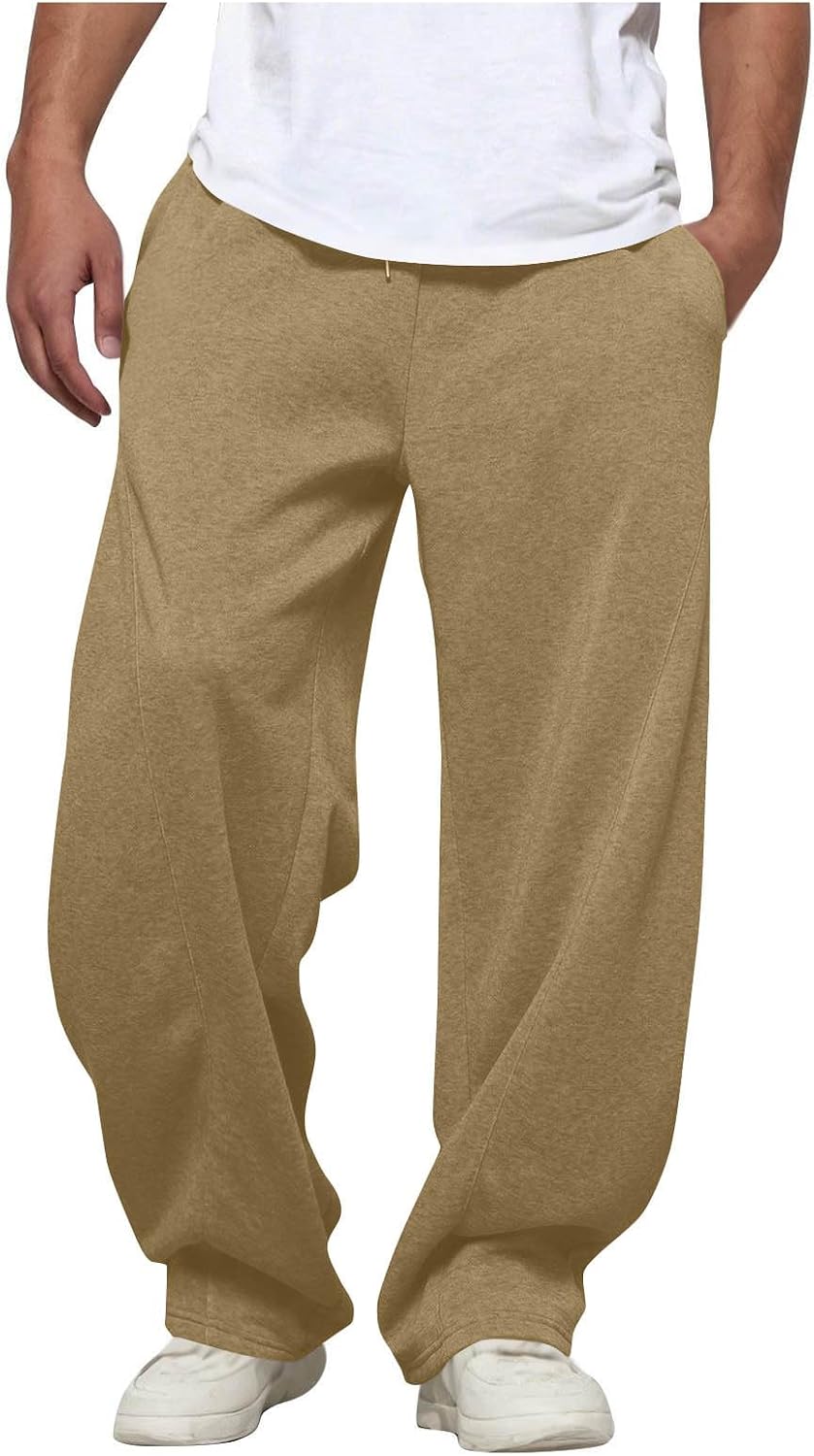 Baggy Sweatpants for Men,High Waisted Pull On Lightweight Joggers Workout Athletic Pants with Pockets Y2k Streetwear