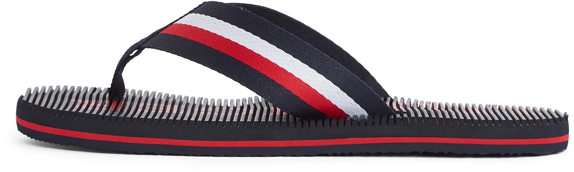 Tommy Hilfiger Men’s Massage Flip Flops with Logo, Blue (Desert Sky), 6.5
