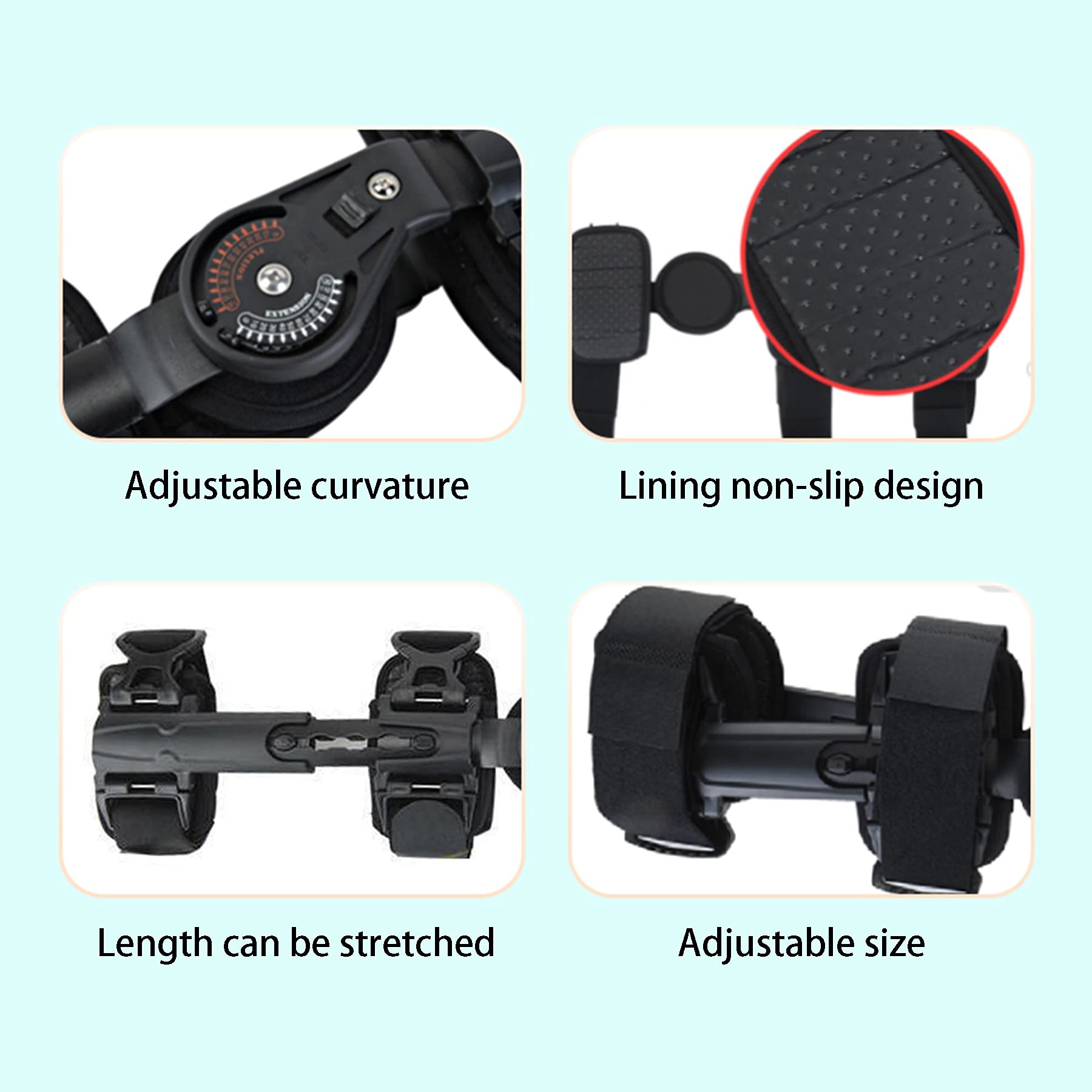 Rodillera ROM Ideal para ACL Ligamento Lesiones Deportivas Post Op Articulada Completa Lesiones Ligamentosas Protector Médico Ortopédico Desgarros del Menisco para Hombres Muje