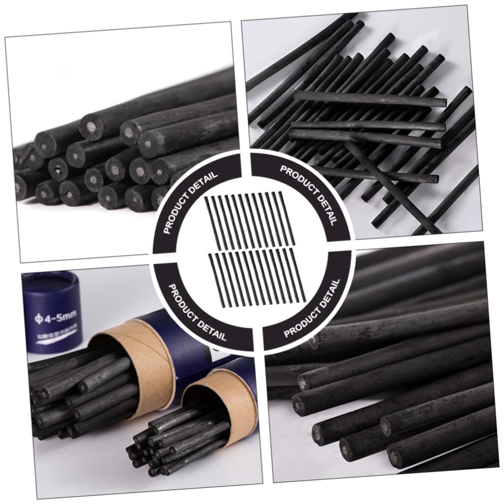 SEWACC 75piezas Lápices De Carboncillo Para Dibujo y Esbozo Herramientas De Pintura Para Artistas y Estudiantes Carboncillo De Sauce Para Creaciones Artísticas