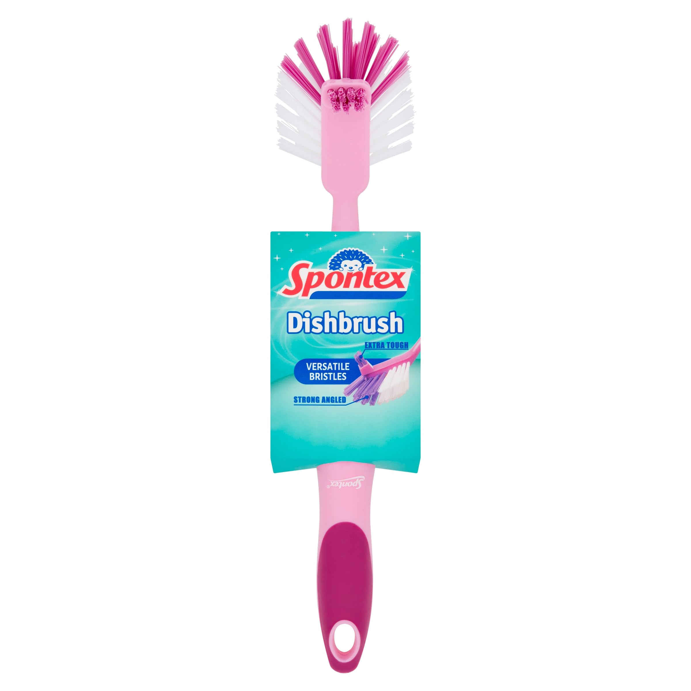 Spontex Dish Brush for Washing Up, Pink Style, Pack of 9