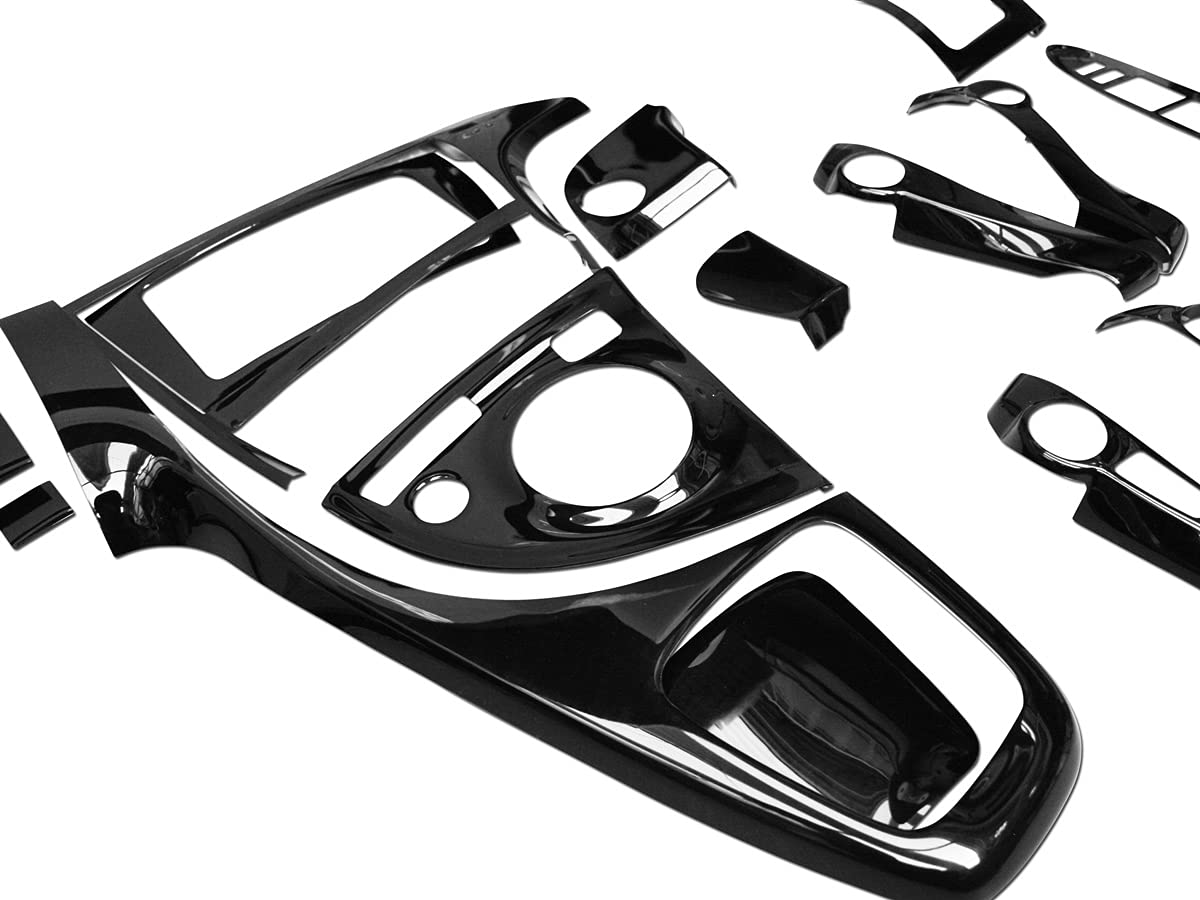 プリウス　ZVW30系　インテリアパネル 19Pセット ピアノブラック Amazon | TRISTAR'S [プリウス ZVW 30系] インテリアパネル 19P