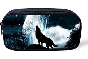 Cute Moon Wolf Pencil Bag: The Perfect School Supply for Kids