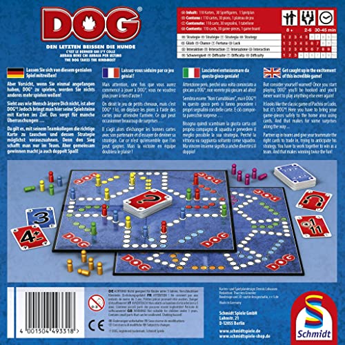 Schmidt Spiele 49331 DOG, Den Letzten beissen die Hunde, Familienspiel, FFP Artikel