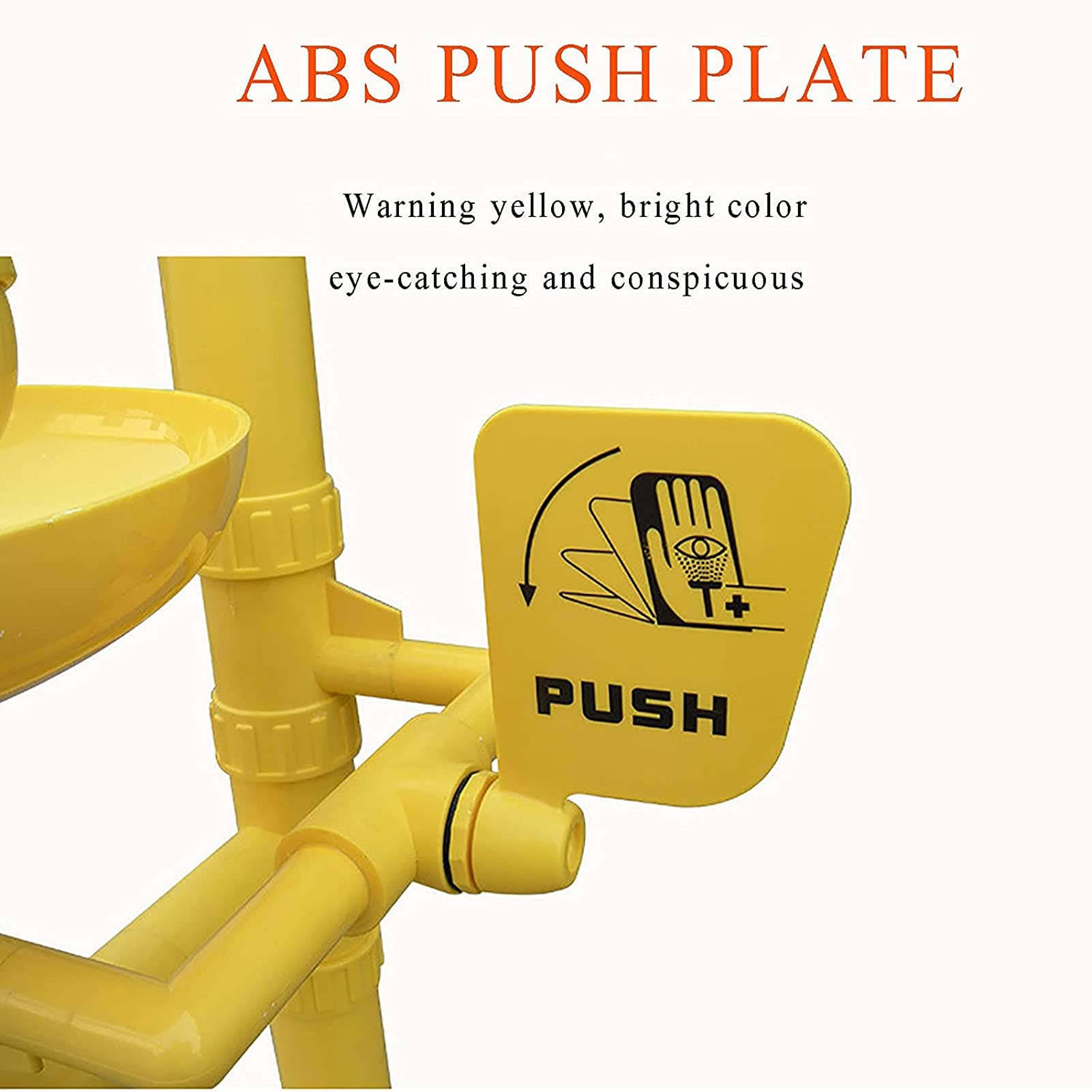 Kombinations-Augendusche-Notdusche, Augen- und Gesichtswaschstation S304 Edelstahl-ABS-Beschichtung für Labor und Industrie (Size : 2100x610mm)