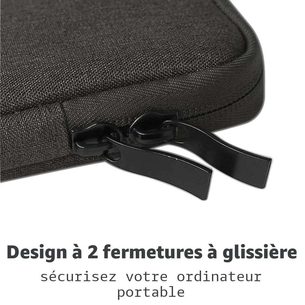 ProElife Housse de Protection 13" MacBook Air 13.6" M5 M4 M3 2026-2024 MacBook Neo 13" 2026 A18 Pro Accessoire de Voyage résistante à l'eau Noir