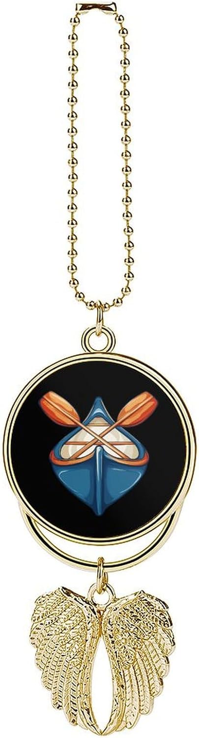 Paddling Canoe Rower Canoer Rowing Paddler Car Mirror Hanging Accessories Cute Swing Pendant Auto Interior Decor