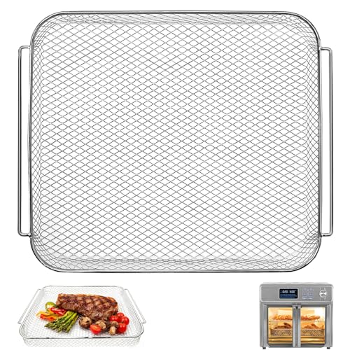 Image of GCQFZ Air Fryer Basket for Kalorik MAXX Air Fryer Oven 26 Quart 10 in 1 Countertop Toaster Oven Air Fryer Combo, 12.5×10.6×1.3 IN Nonstick Air Fryer Rack Replacement Parts Accessories, Dishwasher Safe