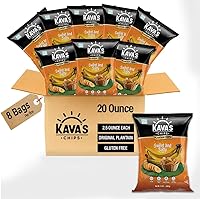 Vista 16 de Kava's Chips de plátano lima 2.5 oz (70g) - Sin gluten - Chips veganos - Snacks saludables