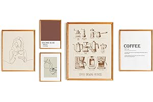 Coffee Bar Decor Wall: Aesthetic Coffee Wall Art Prints for Your Kitchen or Coffee Shop