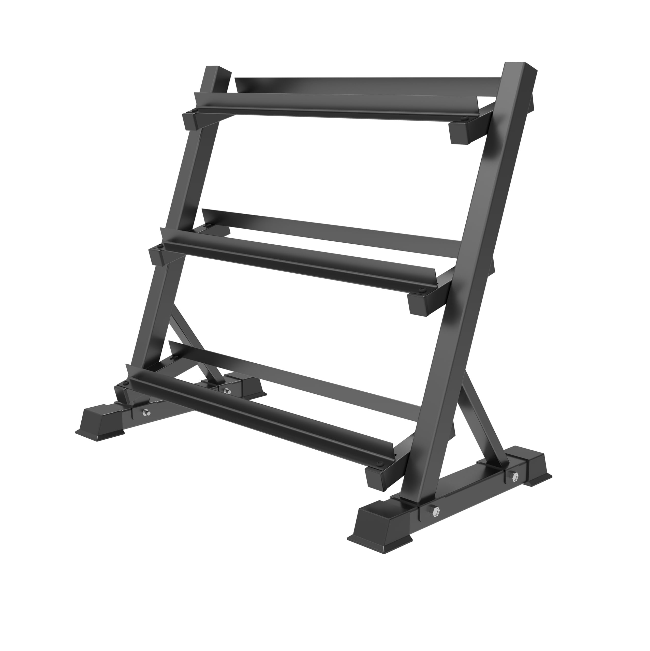 Dumbbell Rack Adjustable 3-Tier Weight Stand, 1100LB Capacity Heavy Duty Weight Storage Rack for Home Gym