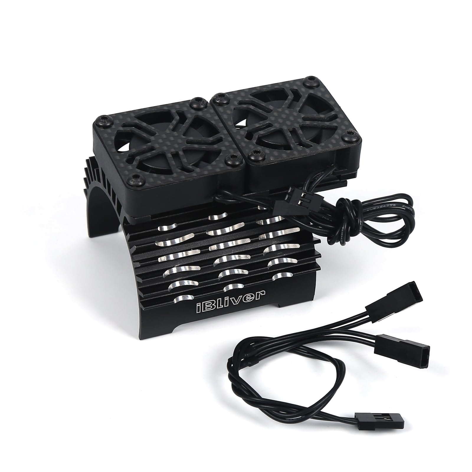 RC Cooling Fan Two 8.4V 16000RPM Alluminum RC Car Motor Fan with Heatsink for Diameter 55/56/58mm Motor RC Car 1/5 1/8 1/10