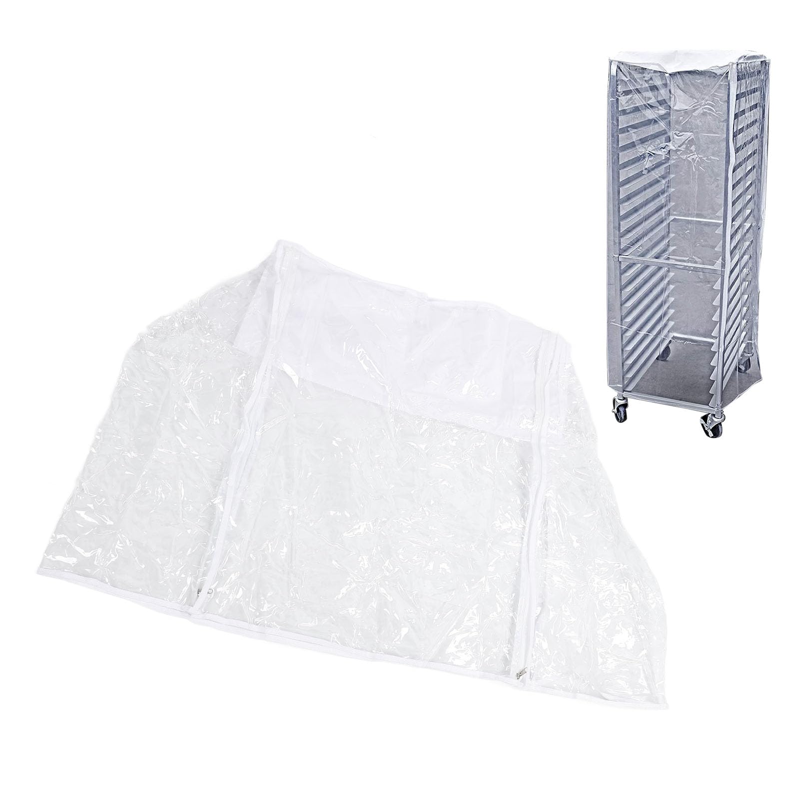 Brötchenpfannenständer Abdeckung, Bäckerständer Abdeckung, Transparente, Faltbare Brotständer Abdeckung, Wasserdichte und Staubdichte Pfannenständer Abdeckung, Regal (20-stufig)