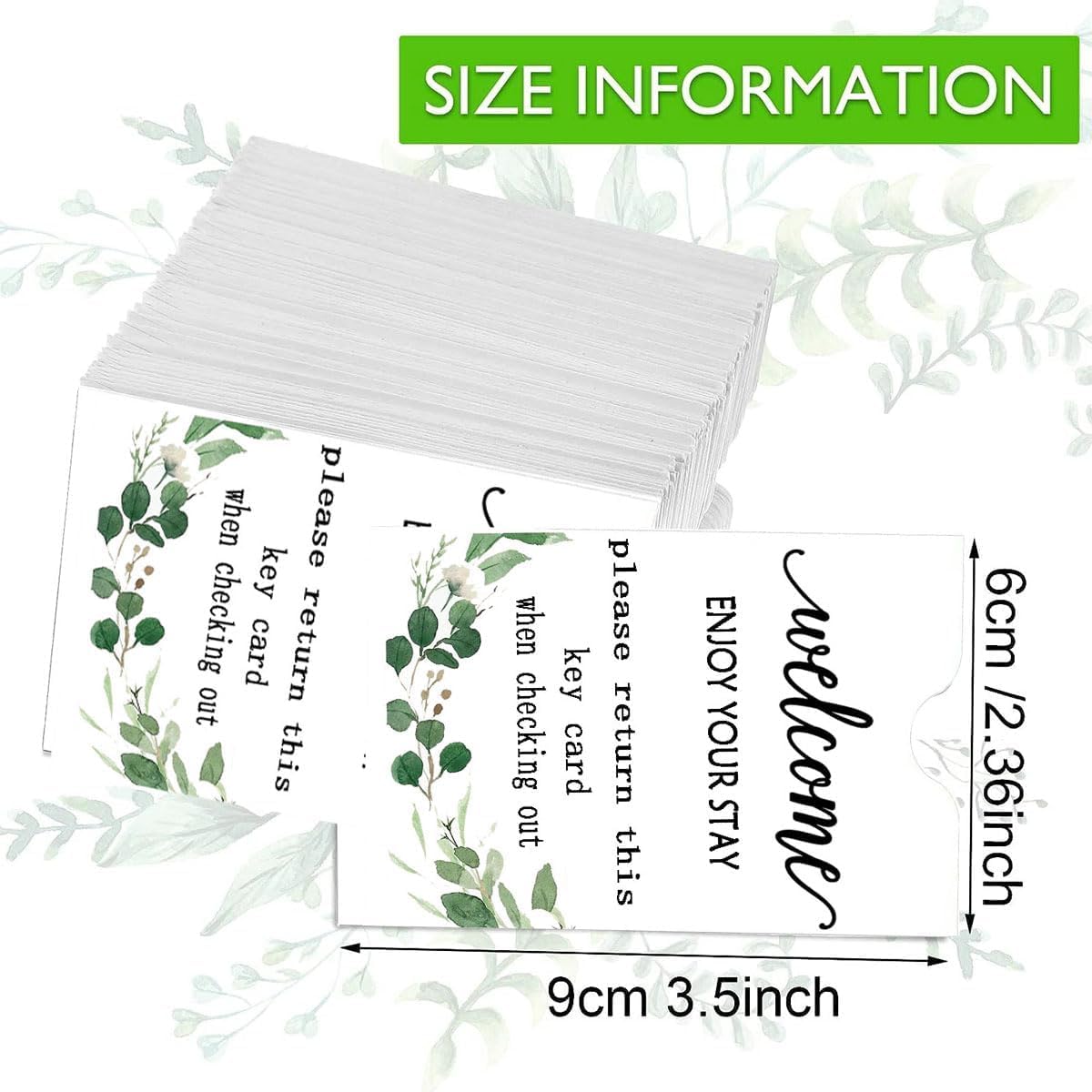 Custodie per chiavi dell'hotel 500 pezzi 6,1 x 8,9 cm portachiavi regalo
