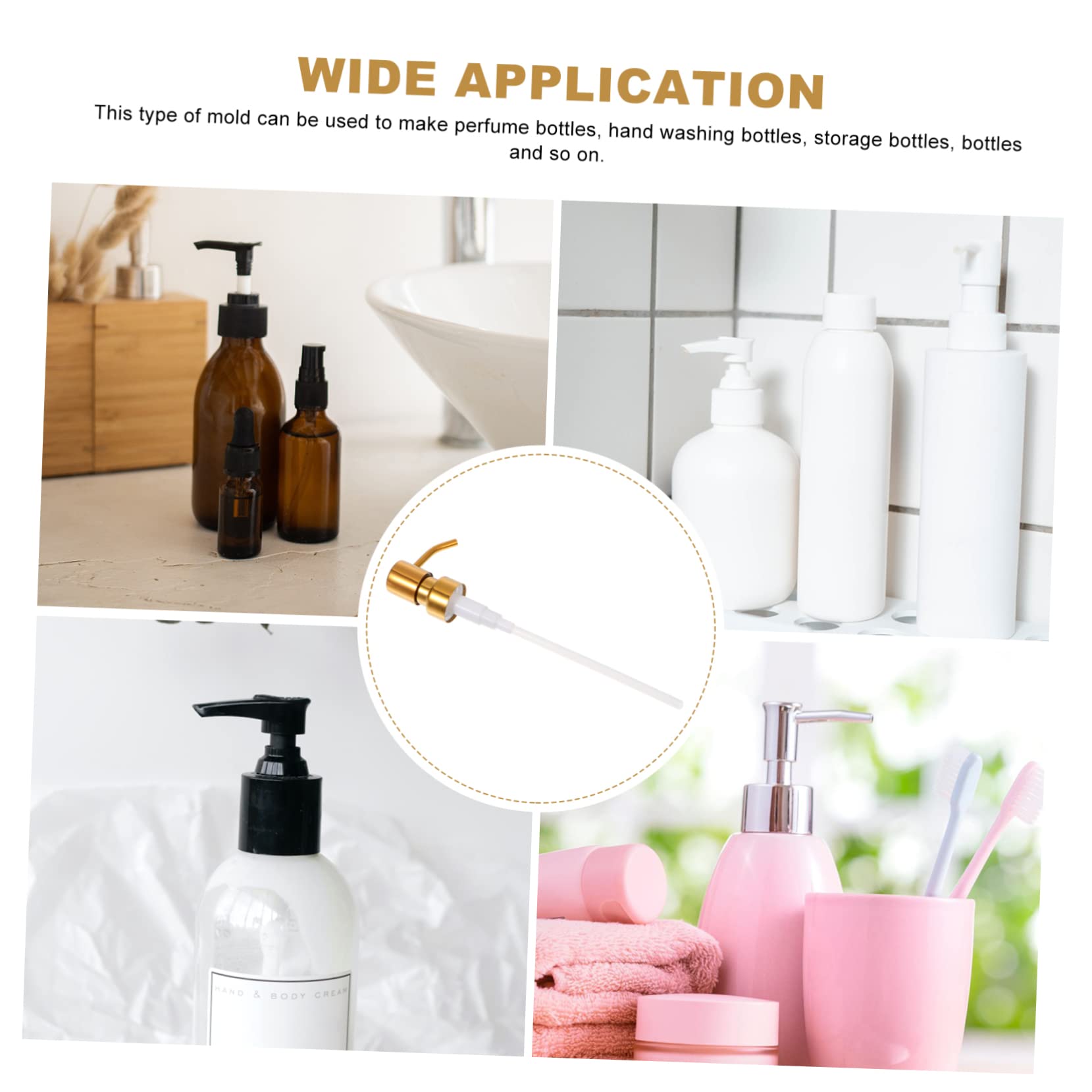 Zerodeko 6pezzi Pompa Dispenser Acciaio Inossidabile Per Bottiglie Di Lozione e Sapone Testa Di Ricambio Elegante Per Cucina e Bagno Facile Installazione e Uso Pratico