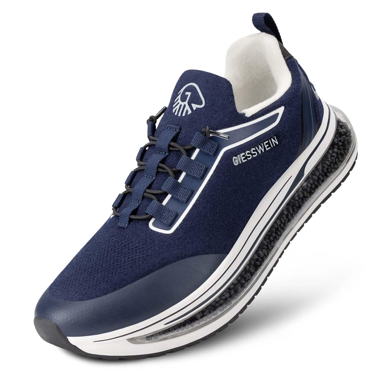 Giesswein Wooltastic Men - Federnder Merino Sneaker mit Luftkammer | Leichter Slip-In Freizeitschuh mit Dämpfungskugeln & Wechselfußbett – Sockenfeeling für Alltag, City und leichtes Outdoor