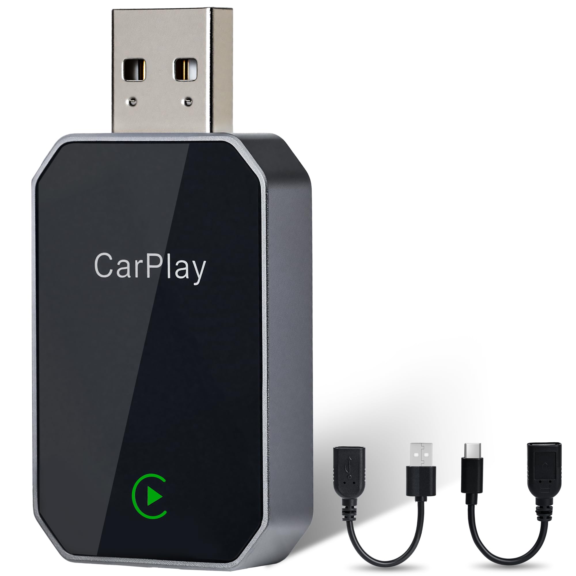 Redlake Wireless CarPlay Adapter for iPhone 2025 Upgrade Seamless Connection for Convert Wired to Wireless Car Play Adapter Mini Apple Carplay for iOS 10+,USB/Type C