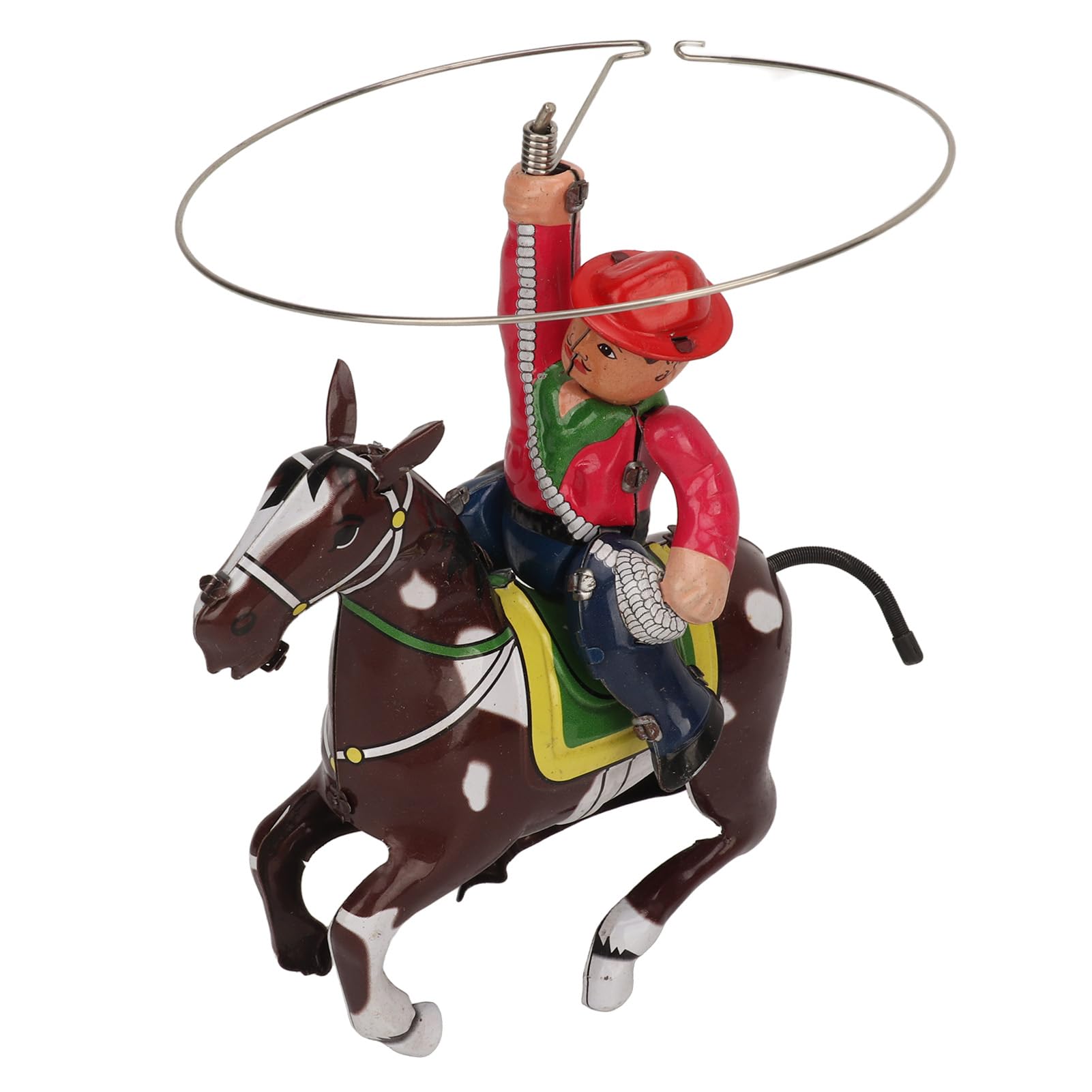 Clockwork Figure Toy, Cowboy Theme Wind Up Ornament Toy Cowboy Vintage Decorative Model for Kids and Adults Collection