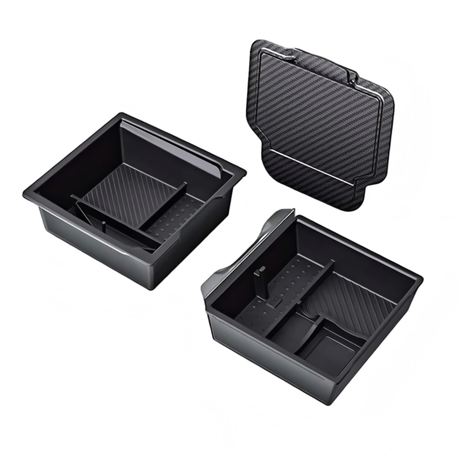 SHENHUO Car Armrest Box For Tesla For Model Y Juniper Launch 2026 2025 For 3 Highland 2024-2026 Console Armrest Storage Box Organizer(3Pcs Set)