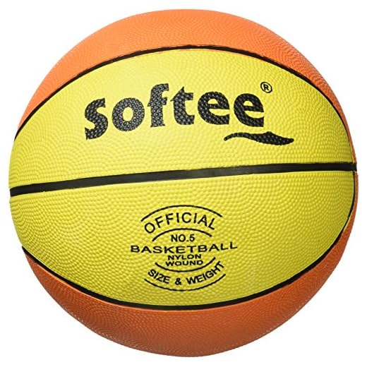 Softee 0001313 Balón de Baloncesto, Unisex Adulto, Naranja/Amarillo/Negro, 5