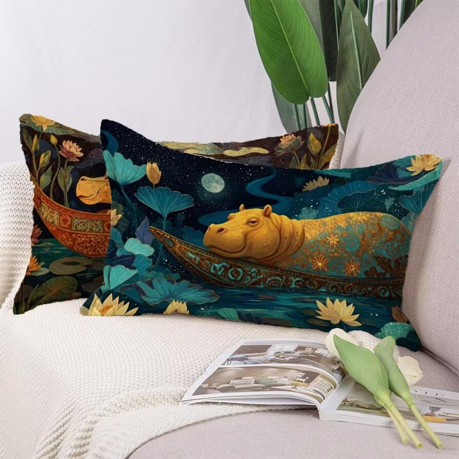 Housse de coussin avec fermeture éclair cachée en lin