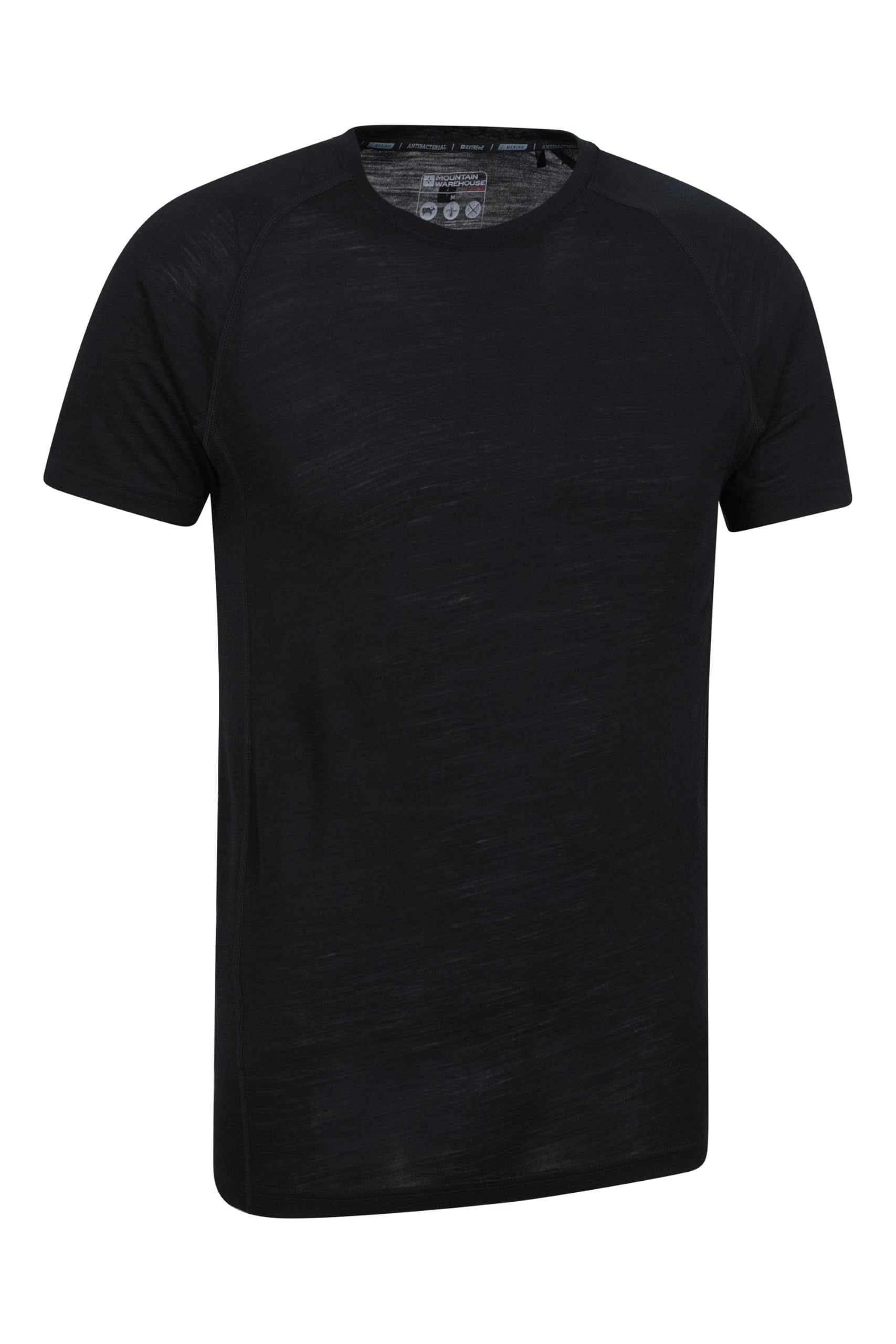 Mountain Warehouse Camiseta de Manga Corta de Lana Merino Summit para Hombre, Ideal para Usar como Camiseta térmica en Invierno