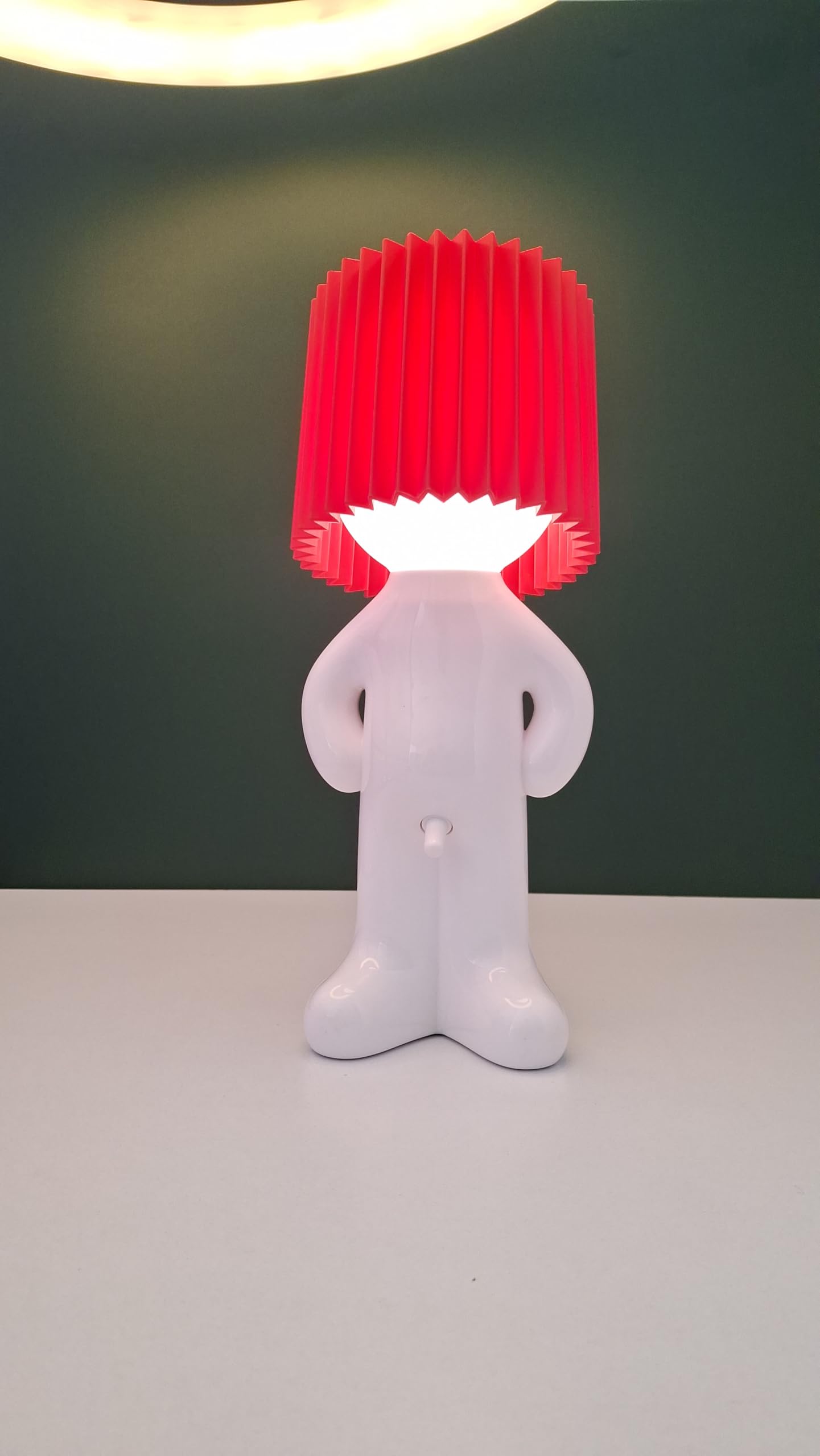 Turn That D*CK Switch ON, Bedside Desk Table Lamp Long Power Back Perfect Unique Gifts for Him/Her Night lamp- Bed Side lamp - c Type pin- Adjustable hat- (Red Shade)