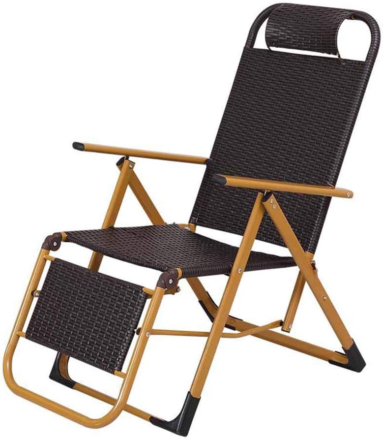 Folding Recliner Chair Rattan Deck Chairs Zero Gravity Sun