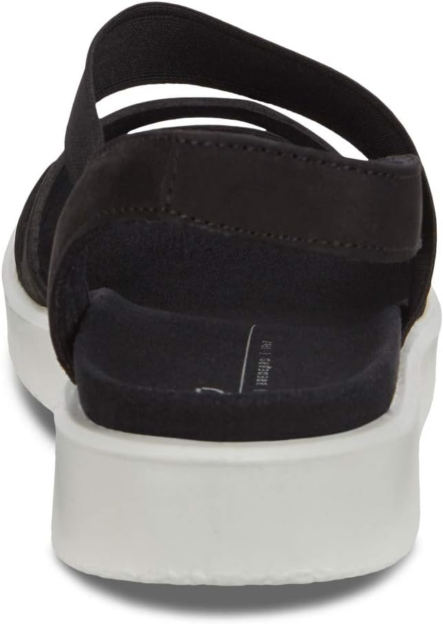 ECCO Women's Yuma Two Strap Sandal 8-8.5 Black Nubuck