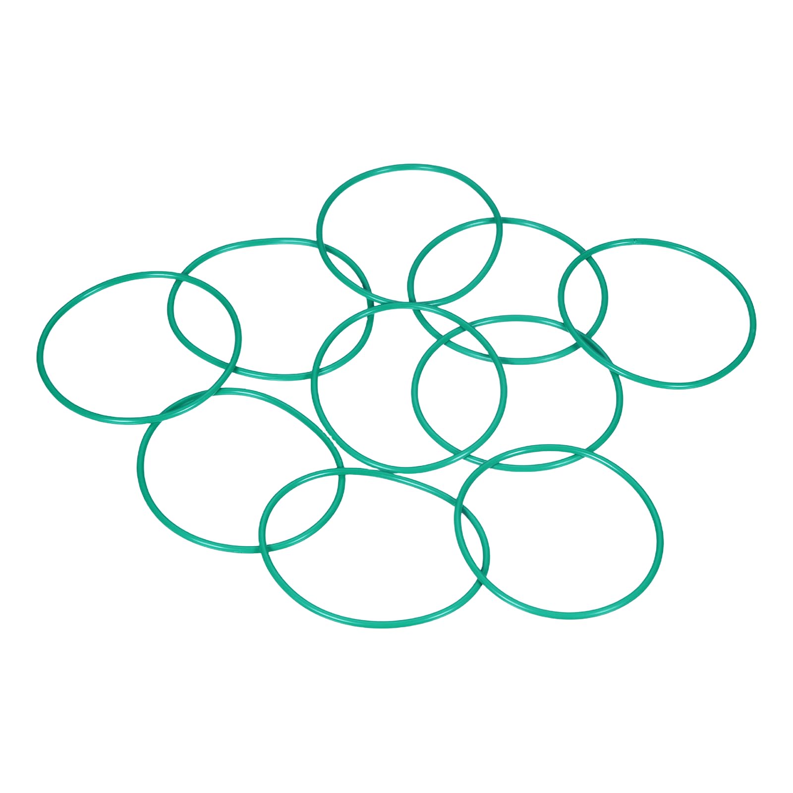 PATIKIL 10 Pcs Fluorine Rubber O-Rings 56mm OD 52mm ID 2mm Width Metric Round Sealing O Ring Seal Gasket for Machinery Industrial Engines Plumbing Faucet Hose Automotive