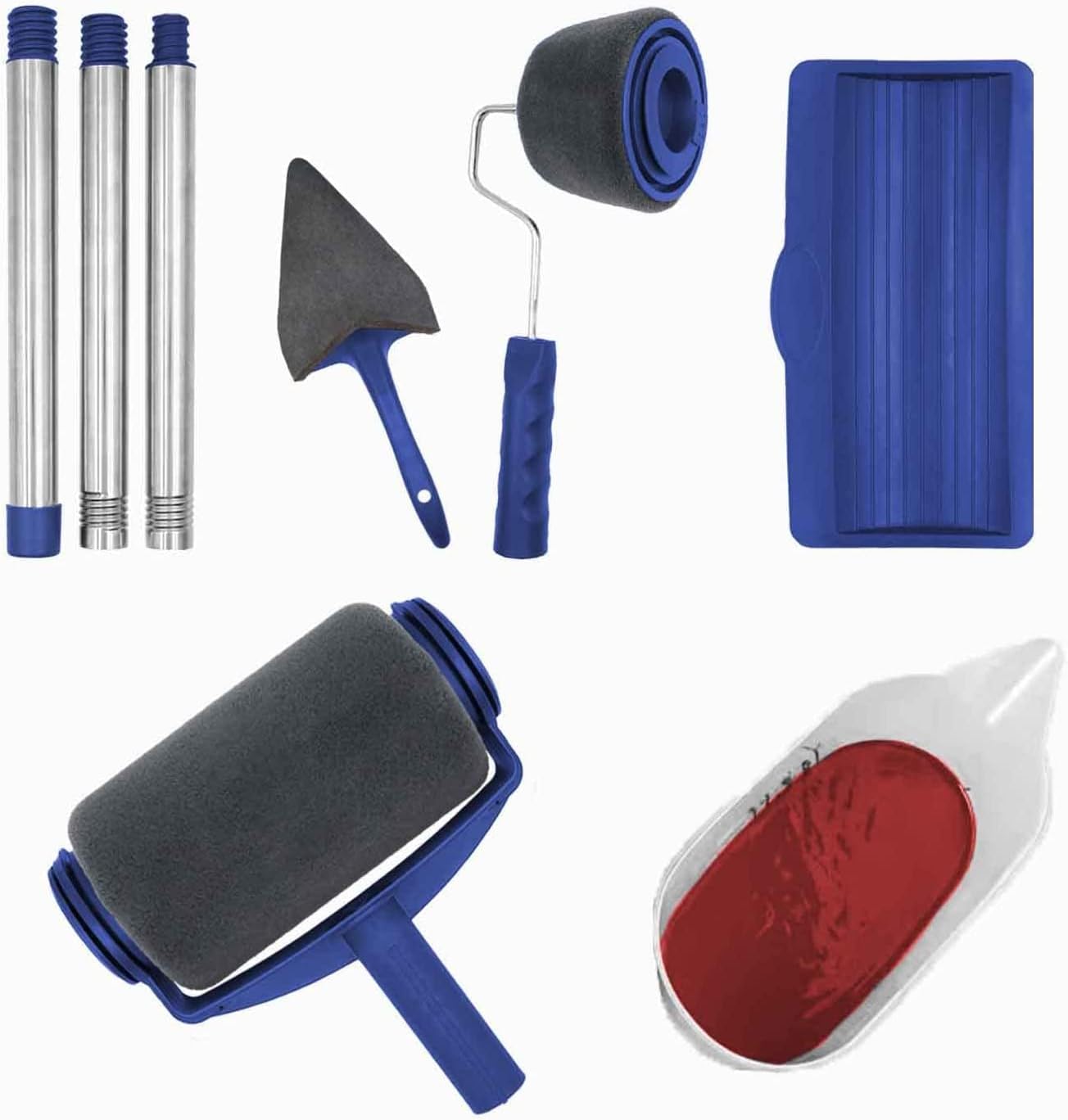 Abnaok Paint Roller, Professional Paint Rollers and Trays Sets Flexible