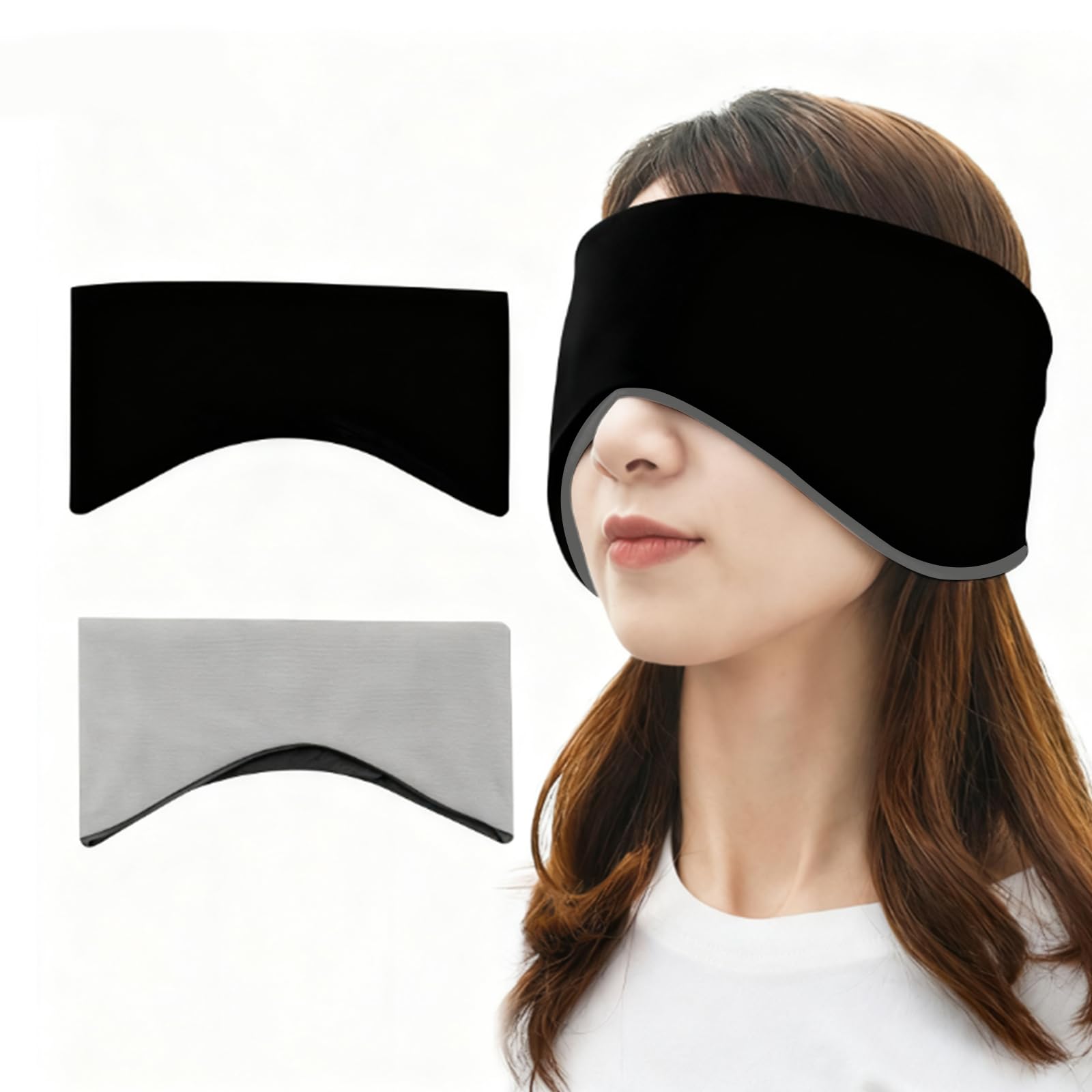 siawadeky アイマスク 睡眠用 遮光 安眠 目隠し 温冷両用 両面使用可能 軽量 圧迫感なし 眼精疲労回復 通気性 ビッグサイズ 昼寝 仮眠 旅行 サイズ調整可能 男女兼用 四季使用 安眠グッズ