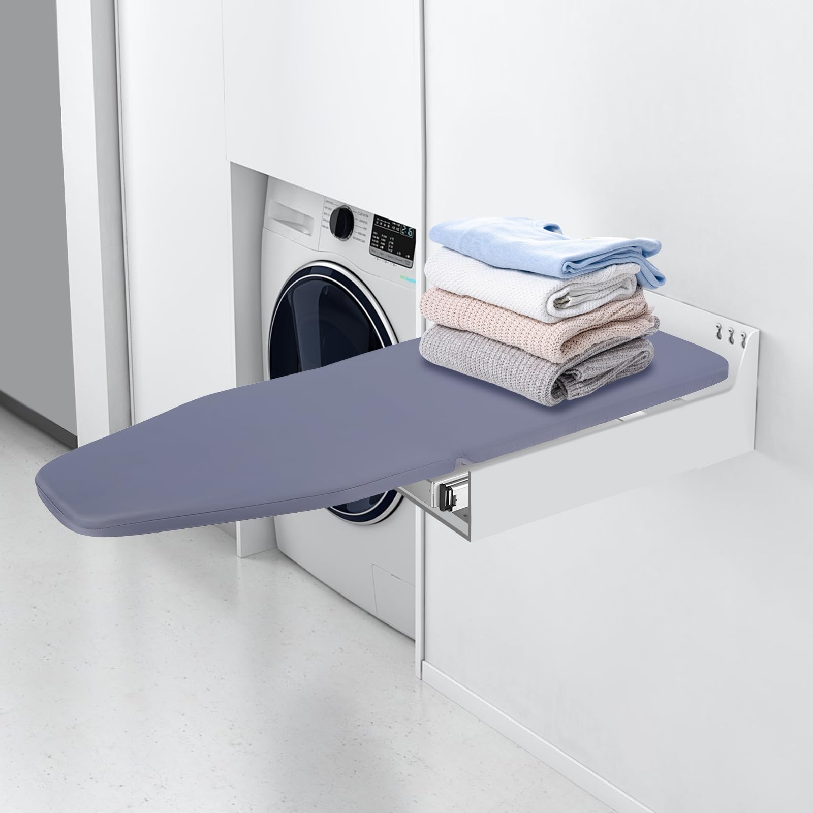 Rayen | ASSE da Stiro | Tavolo con Supporto in Ferro e Supporto Appendiabiti | Misure: 120 x 41 cm | Gamma Premium