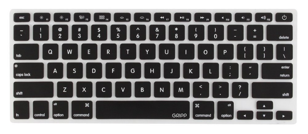 GRIPP Keyboard Cover Silicone Skin with Ultra-Thin and Soft Thinnest! (Only 0.08mm) for MacBook Air 13 inch (Retina 2018-2019) - Black (B075RCRR37) Amazon Price History, Amazon Price Tracker