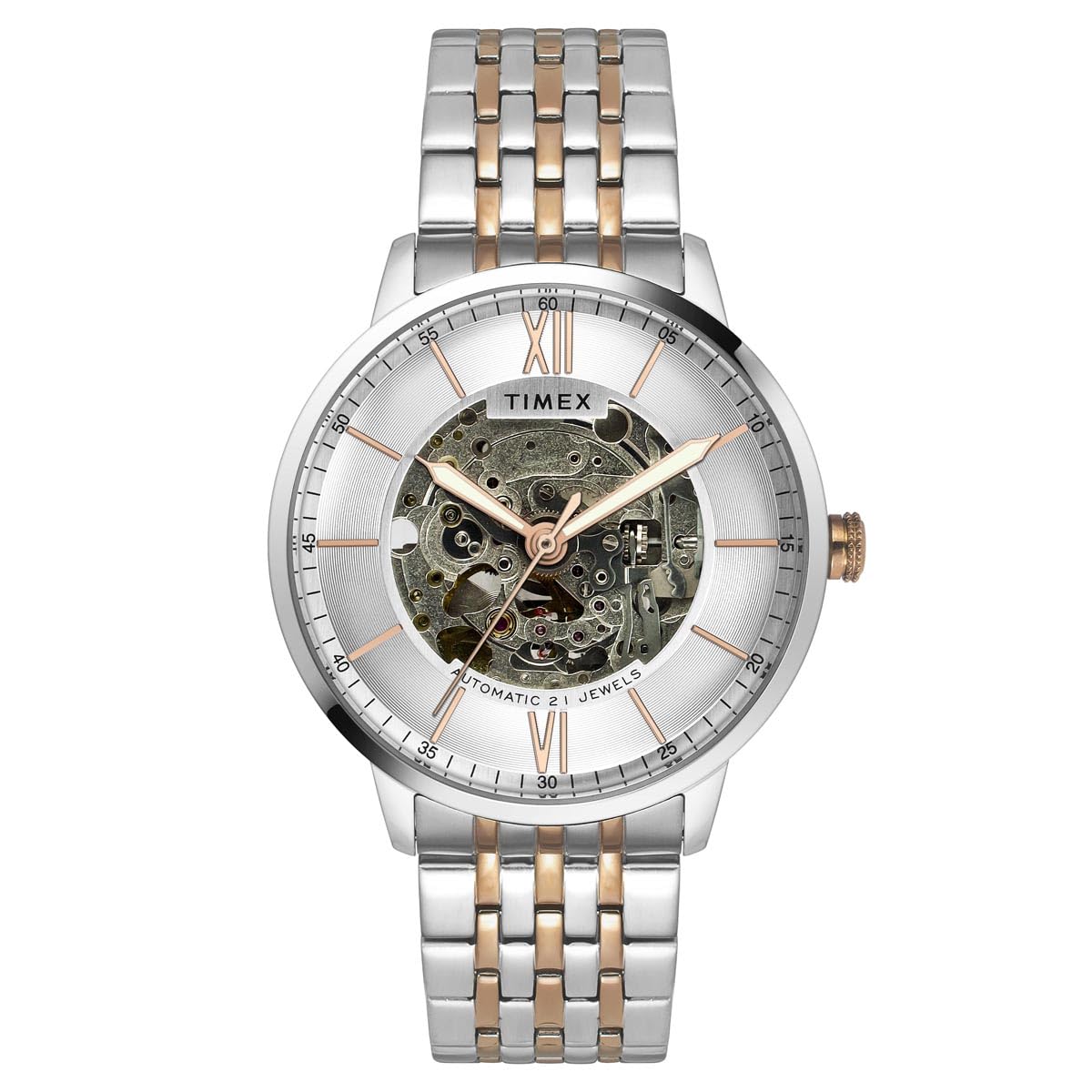 TIMEX Stainless Steel Men Silver Round Automatic Dial Analog Watch- Tweg23503 (B0CQRQZBZY) Amazon Price History, Amazon Price Tracker