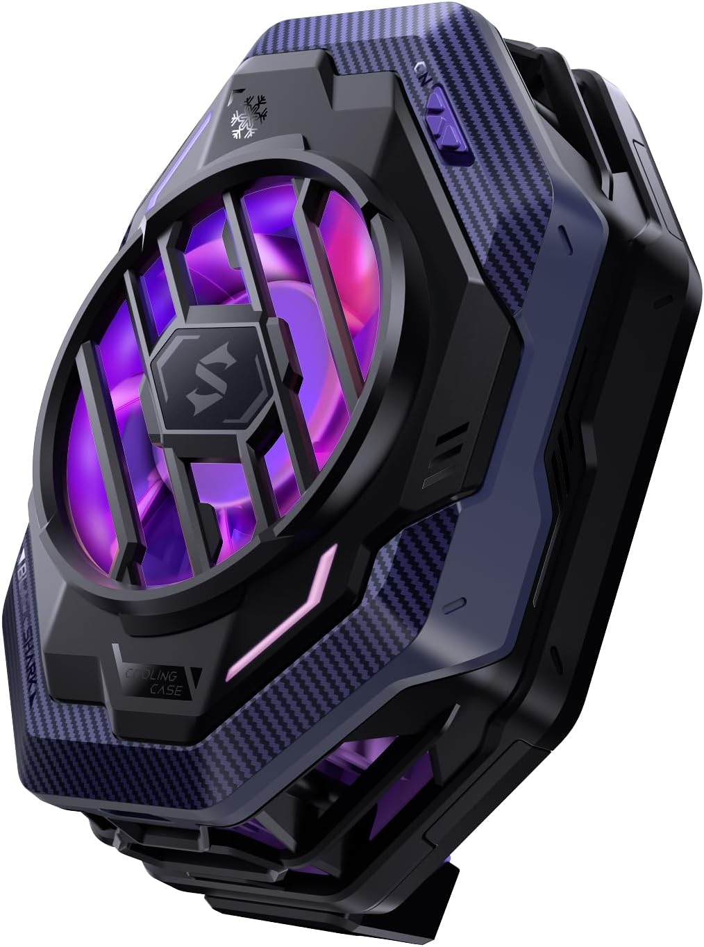 Black Shark Phone Cooler, Cell Phone Cooler FunCooler 3 Pro Radiator with Sleep Timer and Smart Fan Speed Settings Function for iOS/Android (2.63-3.46 Inches) Semiconductor Heatsink Cooling